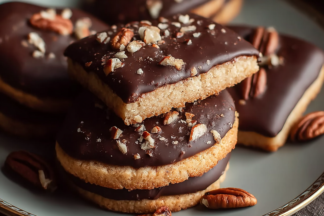Easy Melt-in-Mouth Chocolate Toffee Pecan Shortbread Recipe
